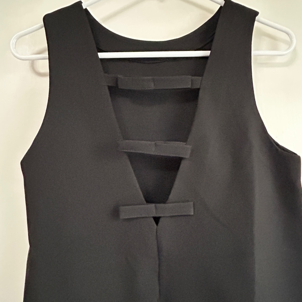 NWT!! Women’s Easy Clothes Black A-line Halter Mini Dress - Size Small - Picture 3 of 5